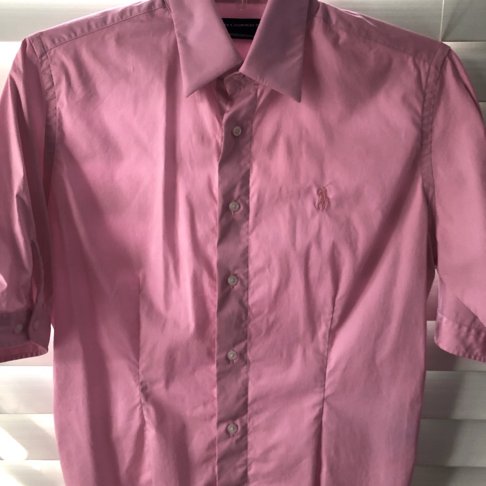 Pink Ralph Lauren Sport Button Blouse